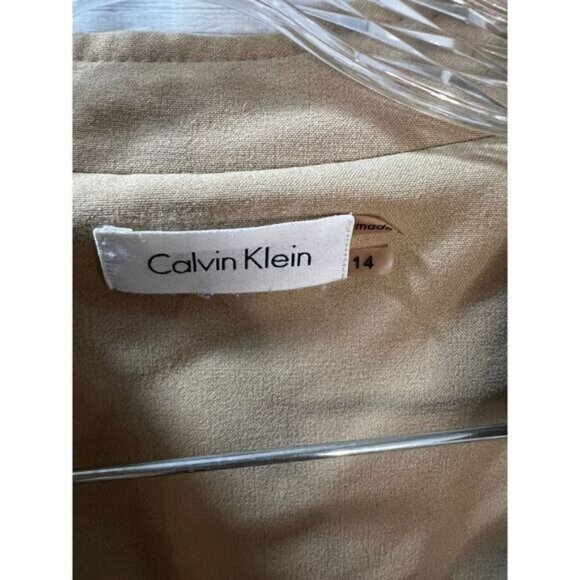 Calvin Klein Ruffle Front Sleeveless Sheath Dress Size 14 - Picture 5 of 5